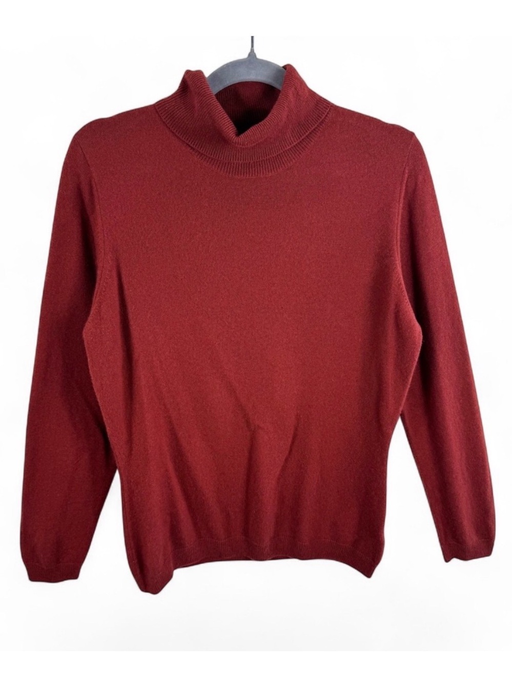 Pure Collection 100% Cashmere Turtleneck Sweater Rust Orange Womens US 8 10